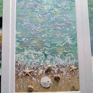 "A day at the beach" Original watercolor painting